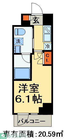 アーバンパーク西船橋(1K/5階)の間取り写真
