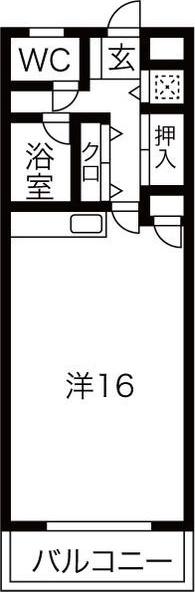 ハイネス菅原(ワンルーム/5階)の間取り写真