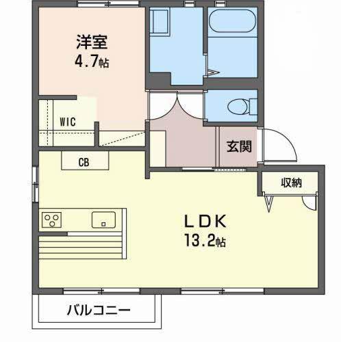 フォーレス・アーサー(1LDK/1階)の間取り写真