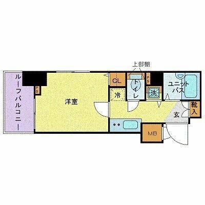 トーシンフェニックス八丁堀(1K/8階)の間取り写真