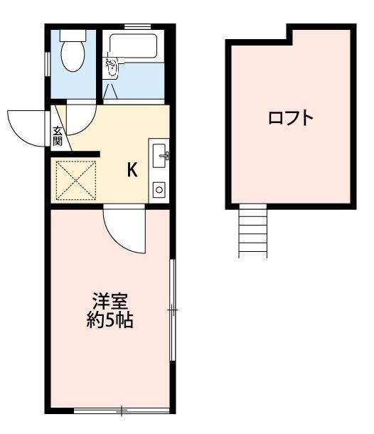 ロッシェル南橋本(1K/1階)の間取り写真