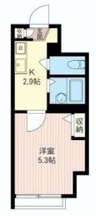 シャーメゾンカトレア(1K/2階)の間取り写真