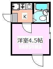 ベルエステート東十条(1K/1階)の間取り写真