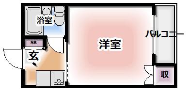 リピエーノ萱島(1K/3階)の間取り写真