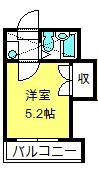 アイリス西浦和(1K/1階)の間取り写真