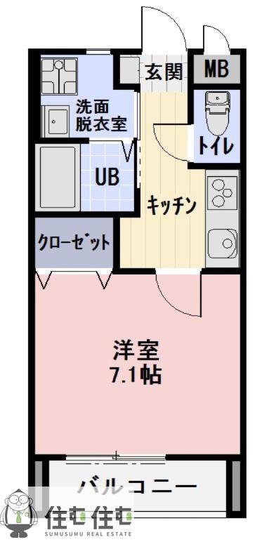 エスポワールAY(1K/2階)の間取り写真