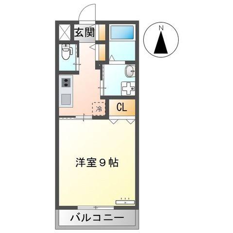 PLUMA BRANCA(1K/1階)の間取り写真