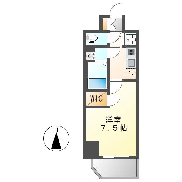 エスリード泉プライム(1K/3階)の間取り写真