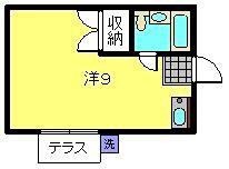 パレス保土ヶ谷(ワンルーム/1階)の間取り写真