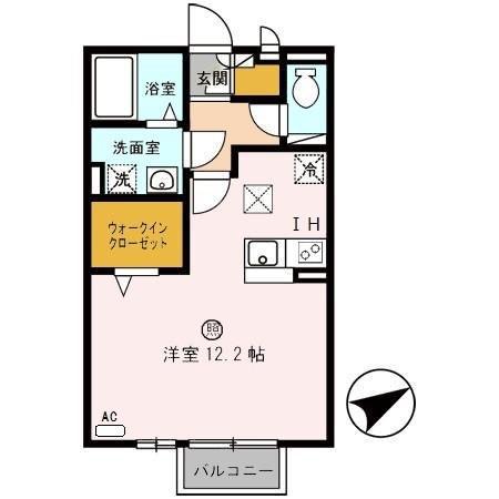 ベルクール大塚(ワンルーム/1階)の間取り写真