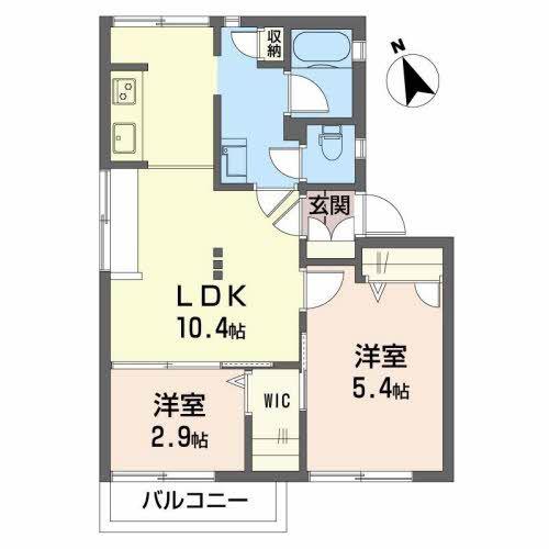 JR紀勢本線 海南駅 徒歩8分 2階建 築38年(2LDK/2階)の間取り写真