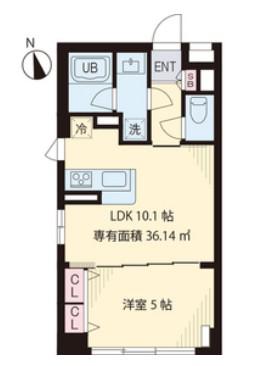 MIA CASA 196(1LDK/3階)の間取り写真