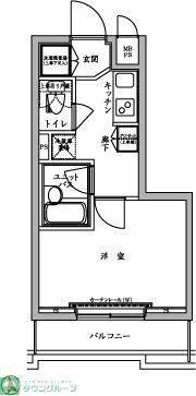 ルーブル久我山(1K/4階)の間取り写真