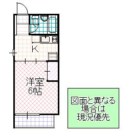 グレースタワー城南(1K/4階)の間取り写真
