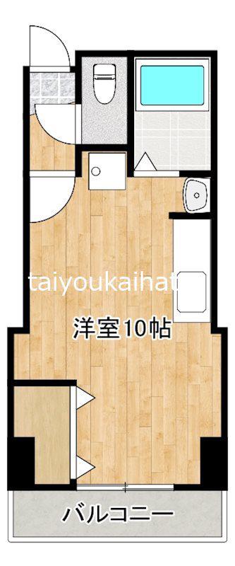松山ビル(ワンルーム/2階)の間取り写真