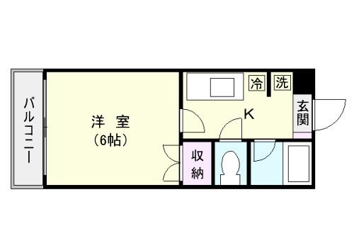 エクステンド城山(1K/3階)の間取り写真