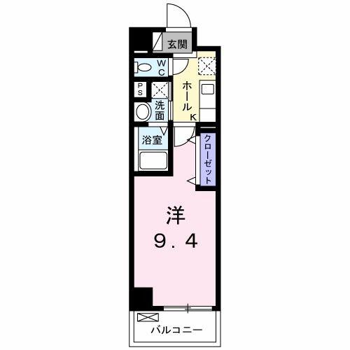 フローレンス天下茶屋(1K/5階)の間取り写真
