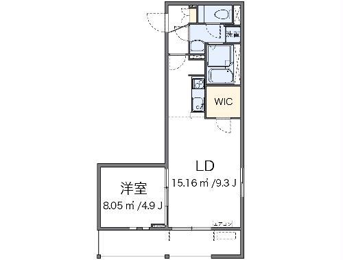 ミランダアプローズ(1LDK/3階)の間取り写真