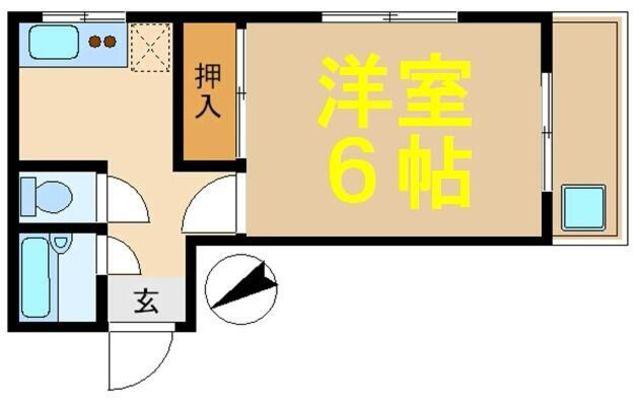 平井ロードサイド(1K/1階)の間取り写真