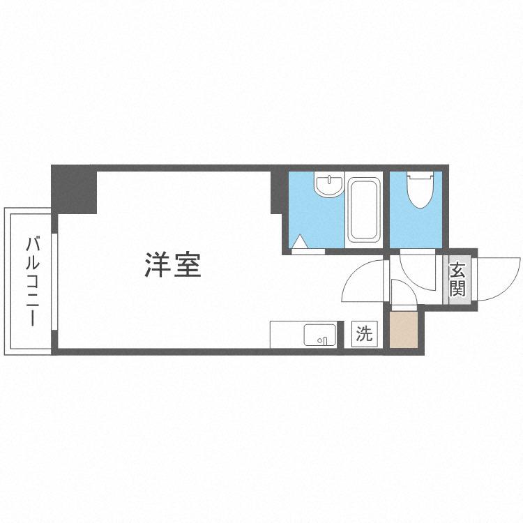 E-ハウス(ワンルーム/10階)の間取り写真