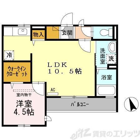 プリマクラッセ(1LDK/2階)の間取り写真