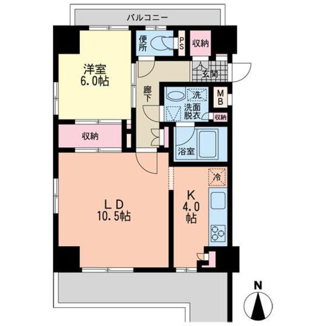 NFプラザIII(1LDK/5階)の間取り写真