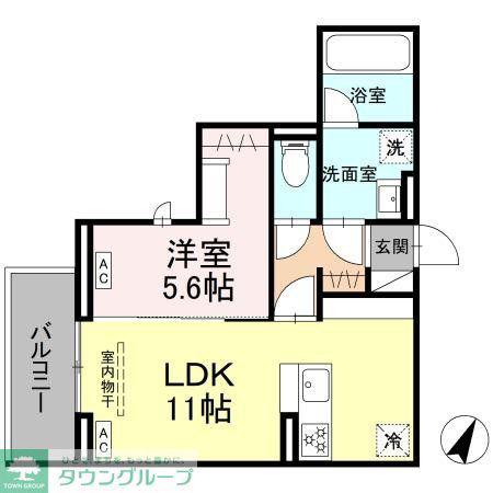 エスペリア新百合ヶ丘(1LDK/3階)の間取り写真