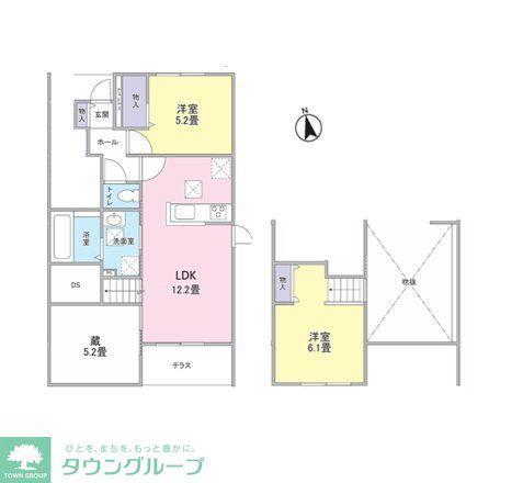 ハウオリ・ララ(2LDK/1階)の間取り写真