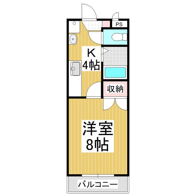 MKマンション(1K/3階)の間取り写真