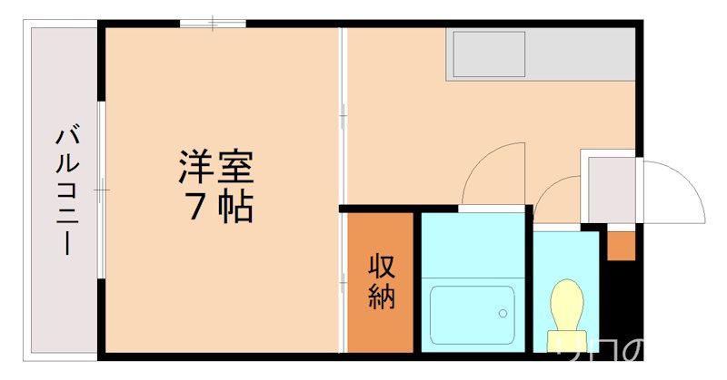 コーポ志賀(1K/2階)の間取り写真