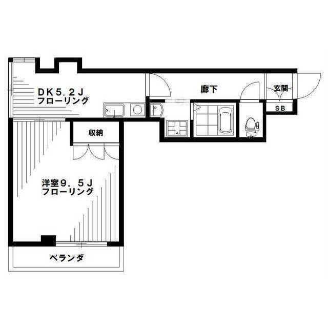 メゾンドヴェルテ仙川(1K/2階)の間取り写真