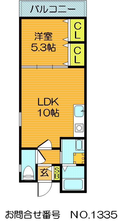 クリエオーレ三ツ島II(1LDK/3階)の間取り写真