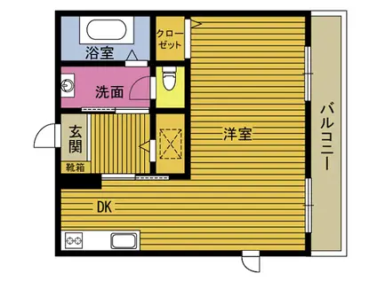 シャトレ浜田(ワンルーム/2階)の間取り写真