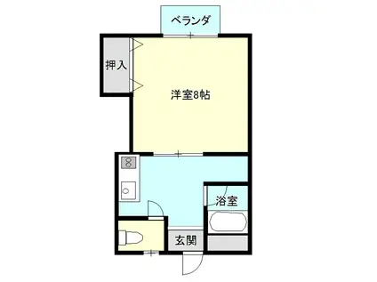 ドリームハイツ(1K/1階)の間取り写真