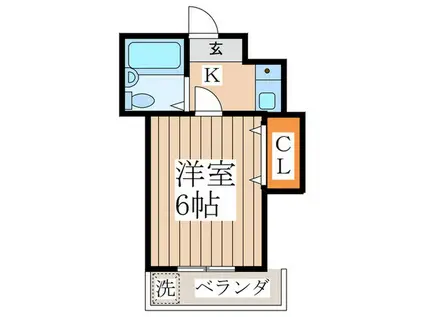 メゾンミタケ第5(1K/2階)の間取り写真