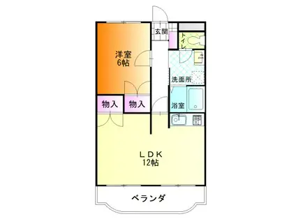 アウローラ(1LDK/1階)の間取り写真