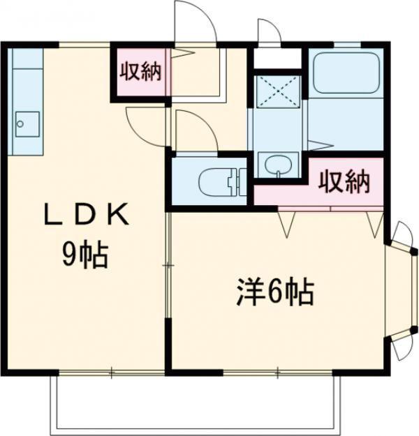 プレミール泉(1LDK/1階)の間取り写真