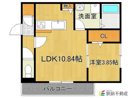 NEXT STAGE八戸溝(1LDK/2階)の間取り写真
