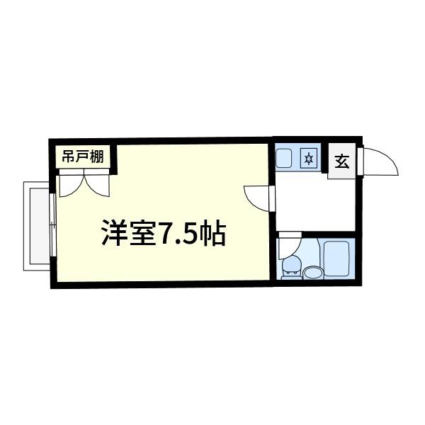ソネット2172(1K/1階)の間取り写真