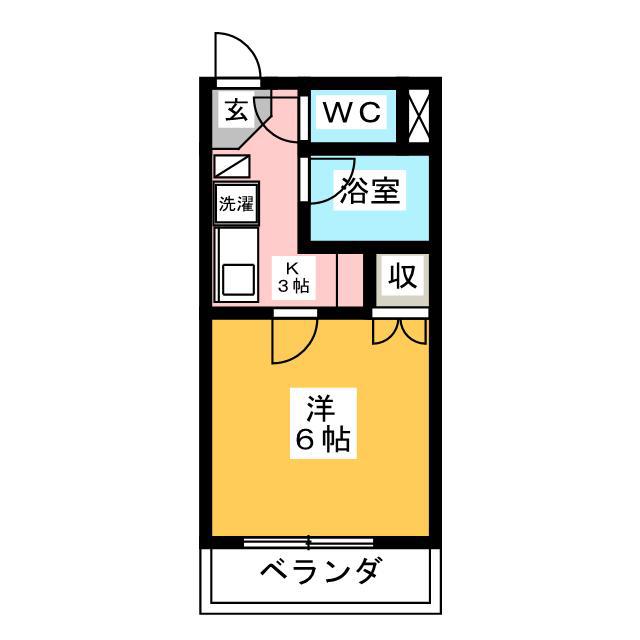 リハイムムラセ(1K/2階)の間取り写真