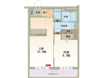 SIRIUS(1LDK/3階)の間取り写真