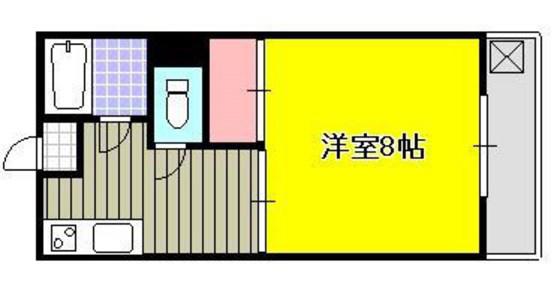 グッドウィル(1K/2階)の間取り写真