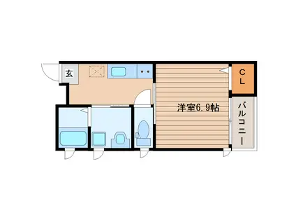 ステラ定禅寺通(1K/4階)の間取り写真