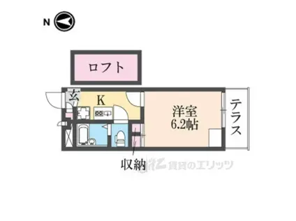 レオパレスパレス猪名寺Ⅲ(1K/3階)の間取り写真