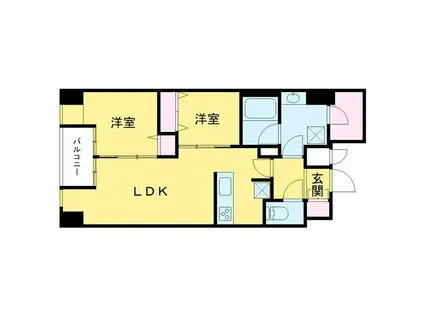 W-GATES TOWER (2LDK/9階)の間取り写真