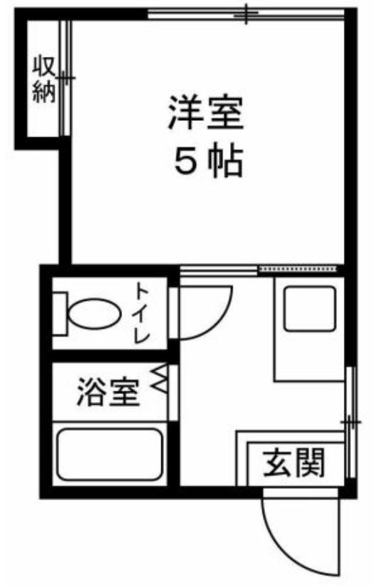 成田ハイツ(1K/2階)の間取り写真