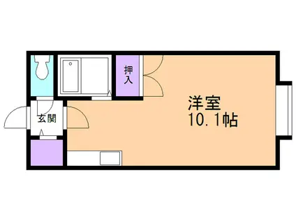 学ヒルズ工大(ワンルーム/2階)の間取り写真