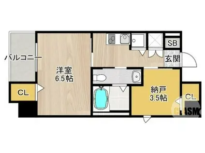 ディアコート宿屋町(2K/4階)の間取り写真