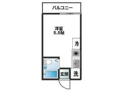 タイガーメゾン(ワンルーム/2階)の間取り写真