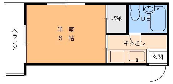 コーポ松田(1K/3階)の間取り写真